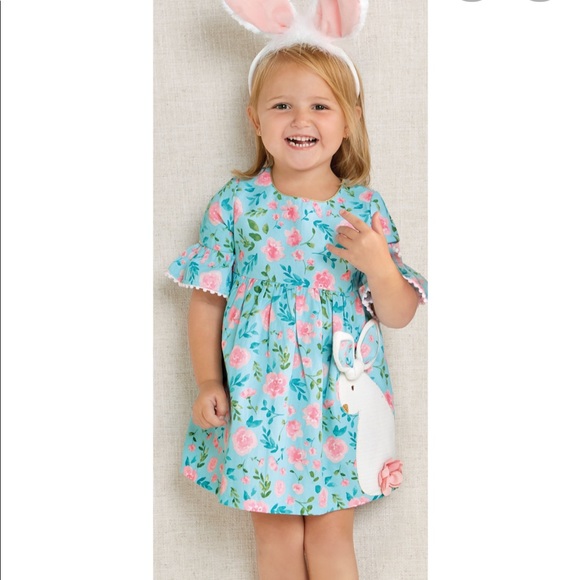 New Mud Pie floral Easter bunny🐰 rabbit 🐇 dress - Picture 5 of 7